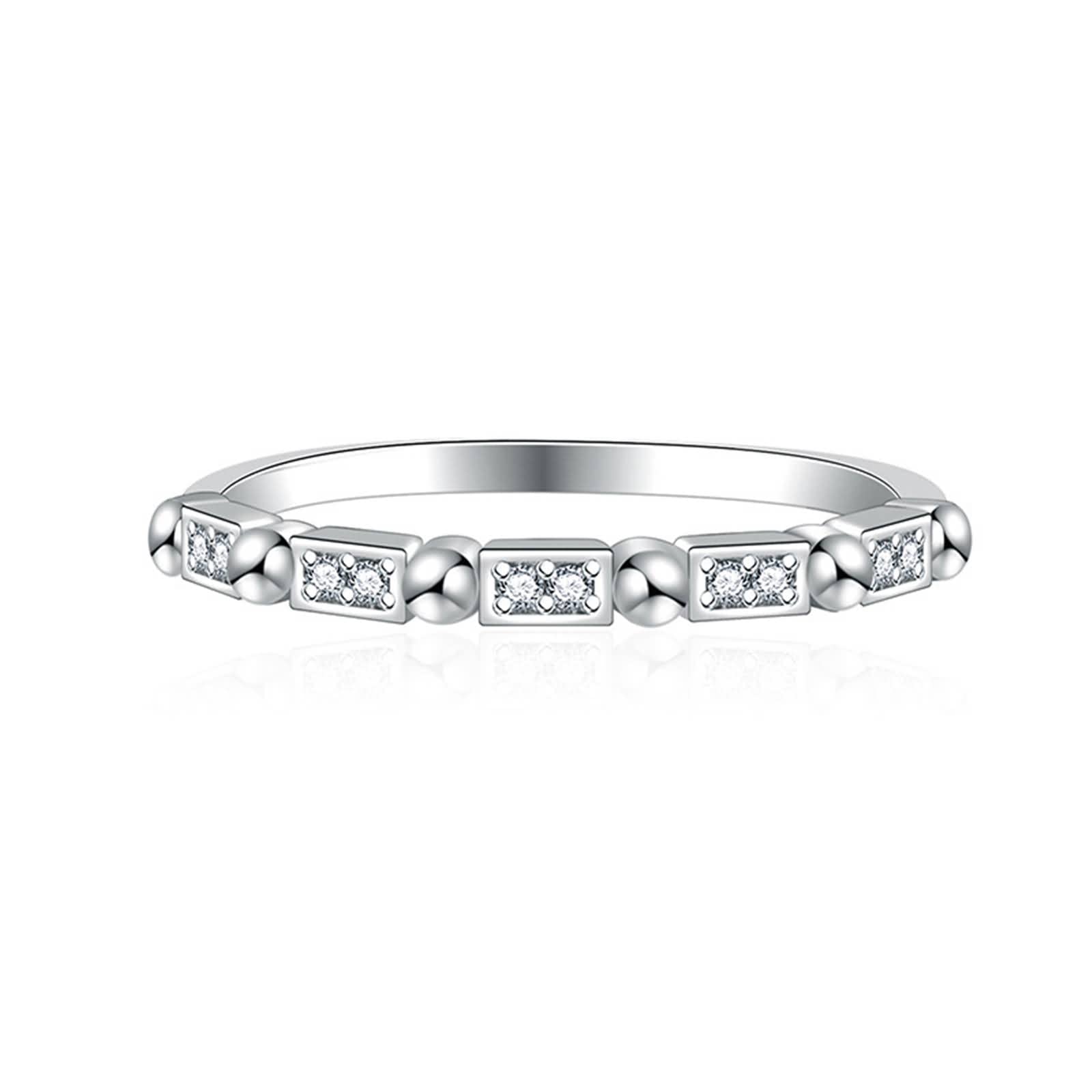 Elegant Silver Wedding Rings for Women - Dainty Bridal Band, Engagement Ring in Gold or Silver - Perfect for Valentine's Day, Birthday & Anniversary Gifts - Ideal for Proposals, Vow Renewals & Special Occasions