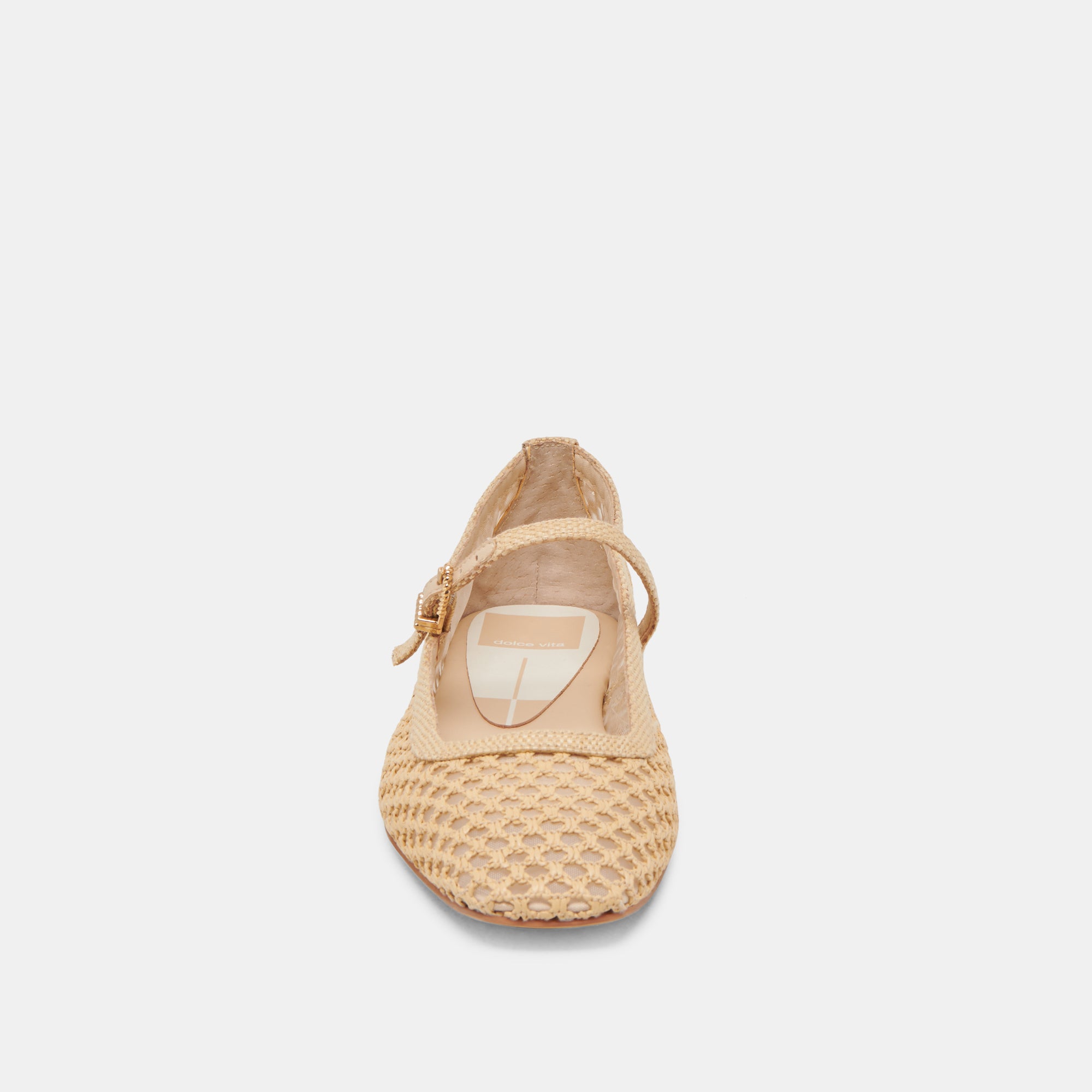 REYES Women's Wide Ballet Flats - Light Natural Woven Raffia Comfortable Slip-On Shoes for Casual Wear, Office & Summer Outfits