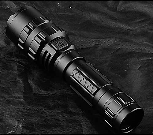 3000 Lumens Tactical Flashlight - 5 Modes LED Hunting Light with Picatinny Rail Mount, Waterproof, Remote Pressure Switch, USB Rechargeable Battery & Hex Screwdriver - Perfect for Hunting, Camping, Emergency & Outdoor Adventures