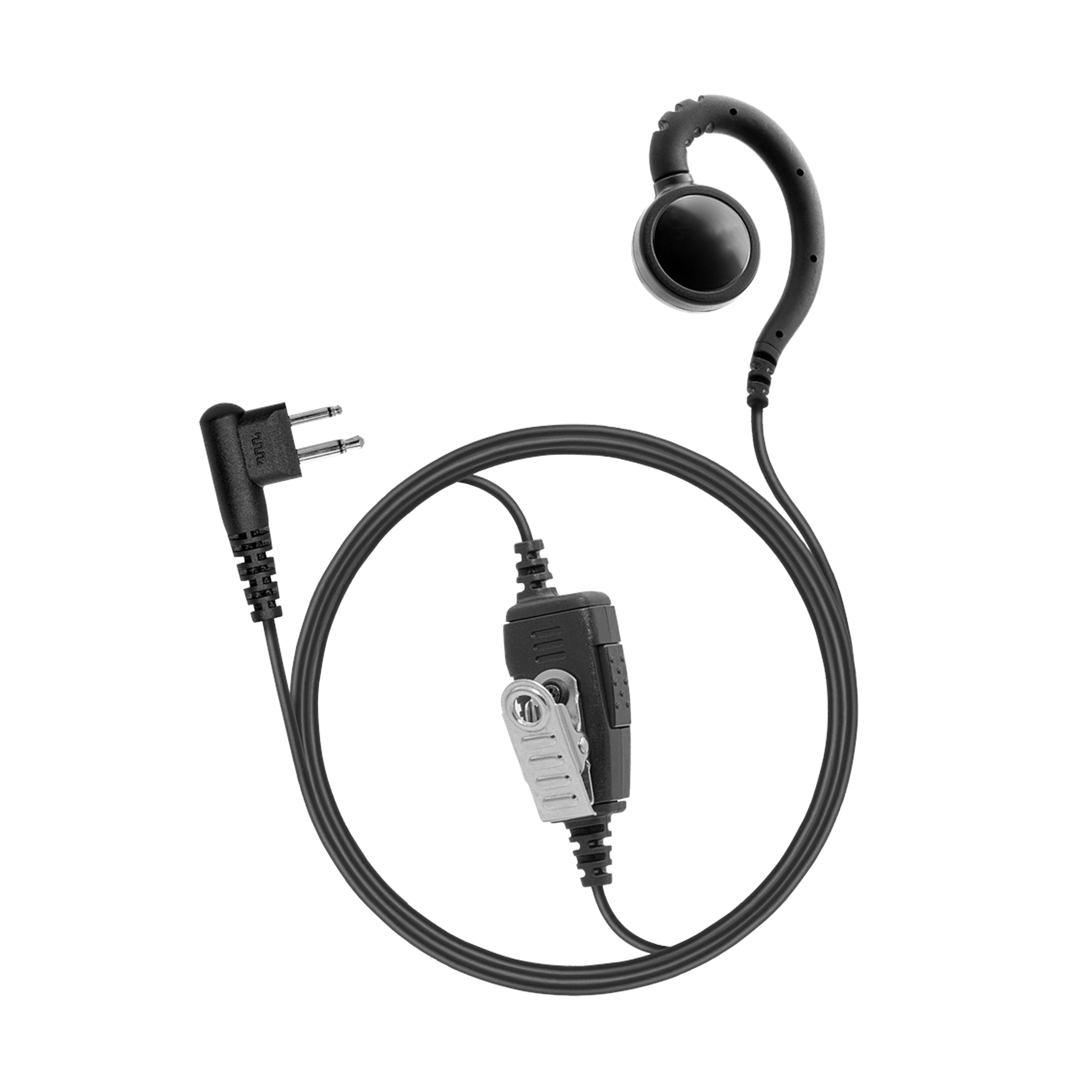 Atlantic Radio SWVL1W M 1 Wire Swivel Earpiece - Secure & Comfortable Single Wire Headset for Clear Communication - Perfect for Truckers, Security, and Outdoor Activities