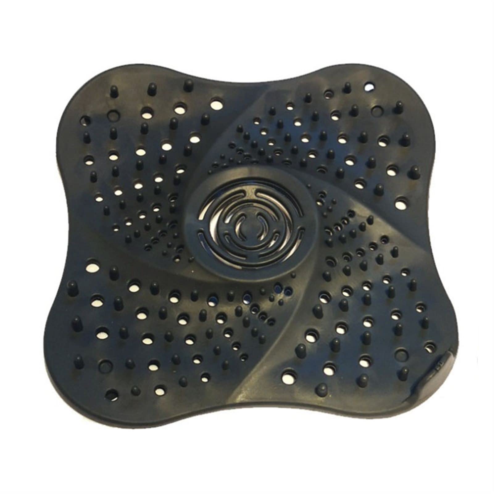 DIGUCFH Anti-Clog Hair Catcher - Shower Drain Cover & Sink Strainer - Bathroom & Kitchen Drain Protector for Hair, Soap Scum - Black - Perfect for Showers, Bathtubs, Sinks & Floor Drains