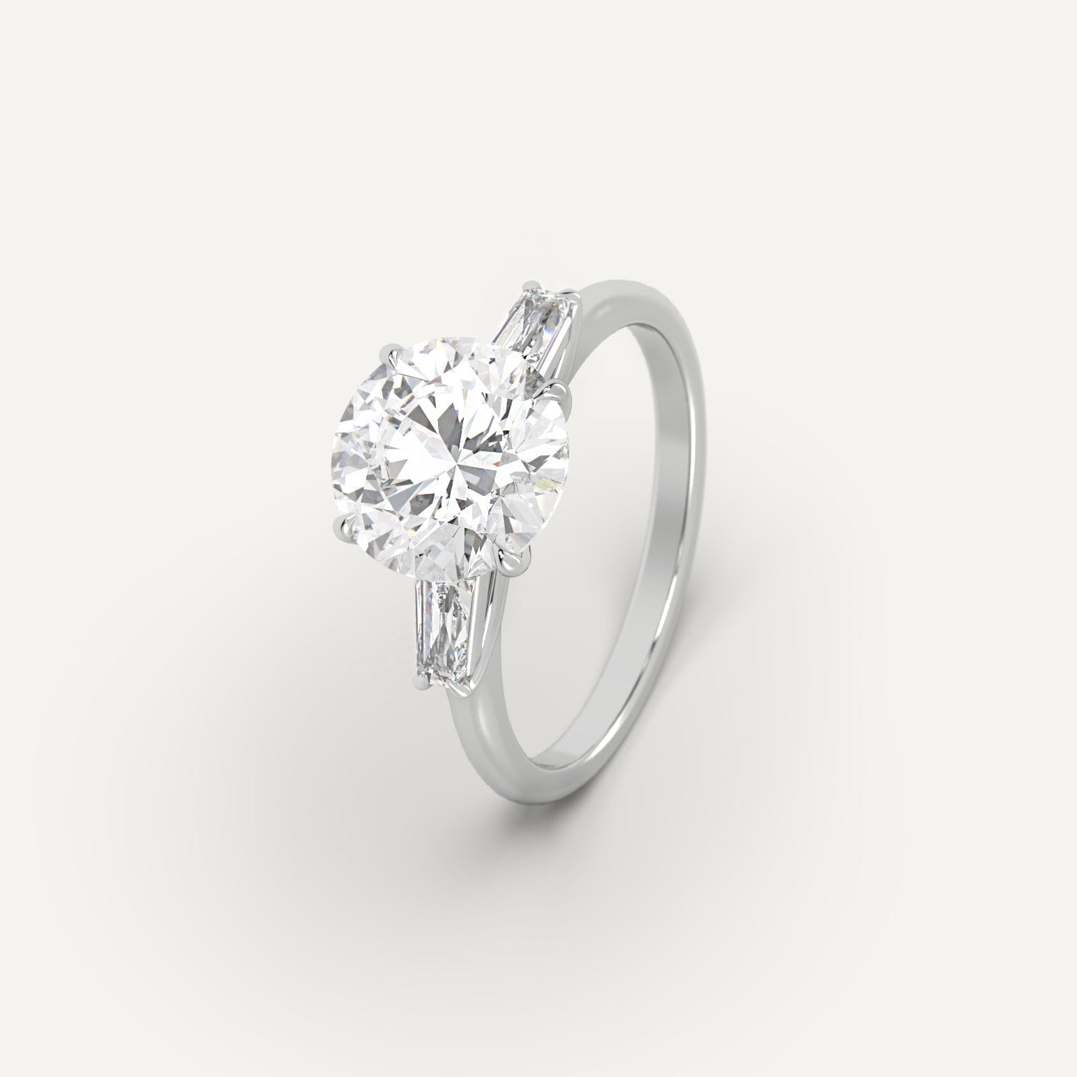 3 Carat Round Cut Diamond Engagement Ring for Women - 14K White Gold Wedding Band, Anniversary Gift, Proposal Jewelry - Perfect for Bridal, Special Occasions & Luxury Gifts