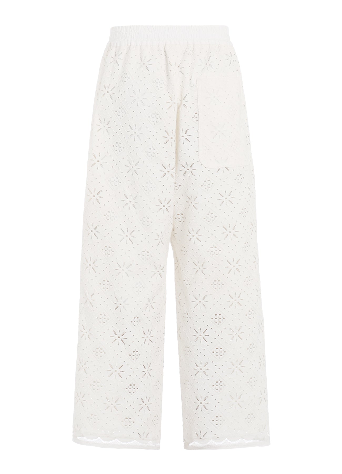 **Stylish Cotton Lace Waist Elastic Pants for Women - Comfortable & Trendy High-Waisted Trousers for Casual Wear, Office, or Date Night**