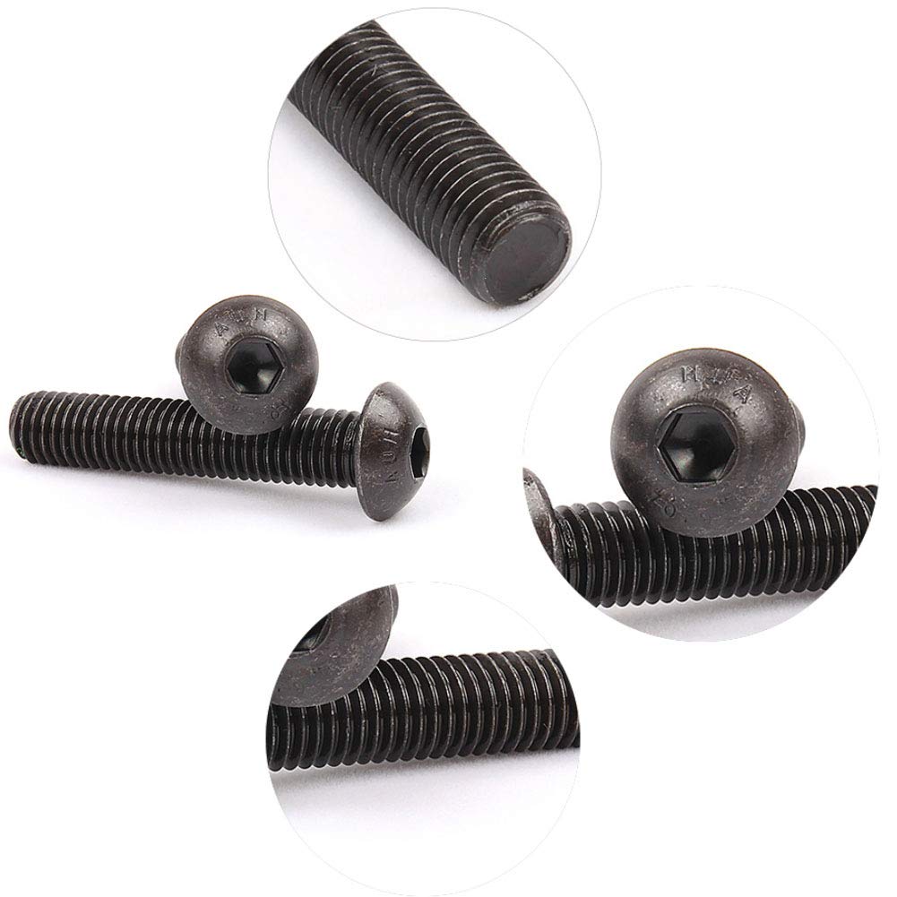 High-Quality Black M8 x 50 Carbon Steel Hex Socket Head Cap Screws - Allen Bolts for Furniture, Chairs & DIY Projects - Perfect for Home Assembly, Woodworking & Metalworking