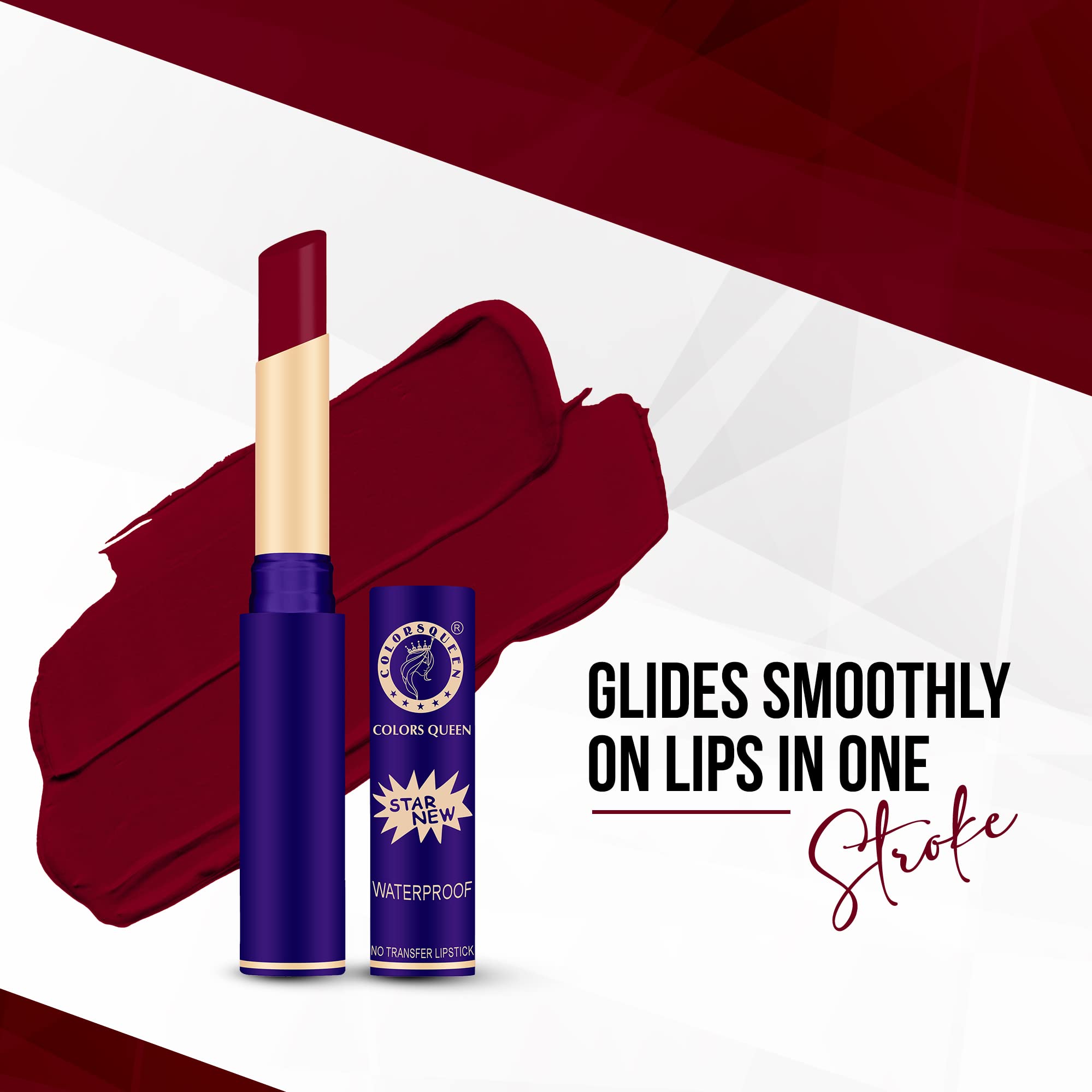 COLORS QUEEN Matte Lipstick - Hot Mahogany Long Lasting Lip Color for Women | Perfect for Date Night, Parties & Everyday Wear