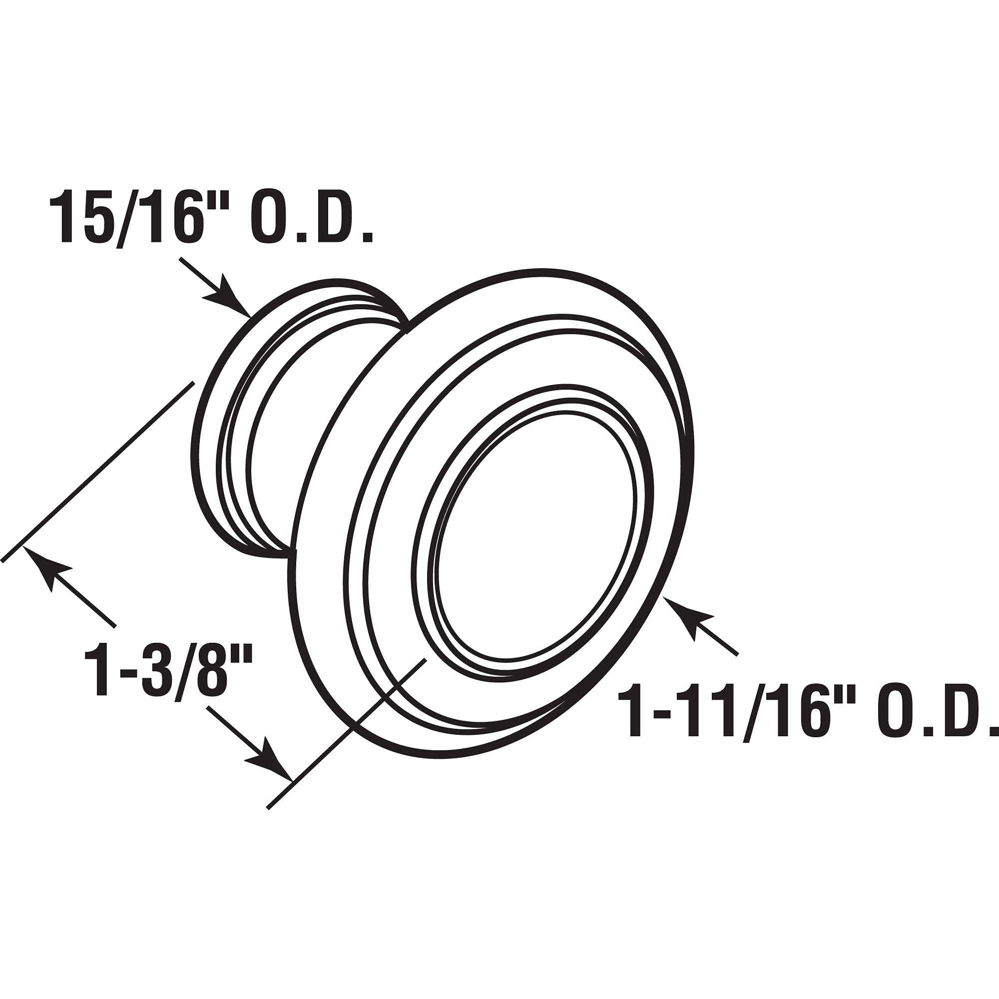 Prime-Line 163320 Bi-Fold Door Knob - 1-11/16 Inch Satin Nickel Plated Diecast Hardware - Single Pack - Perfect for Closet Doors, Cabinets & Room Dividers