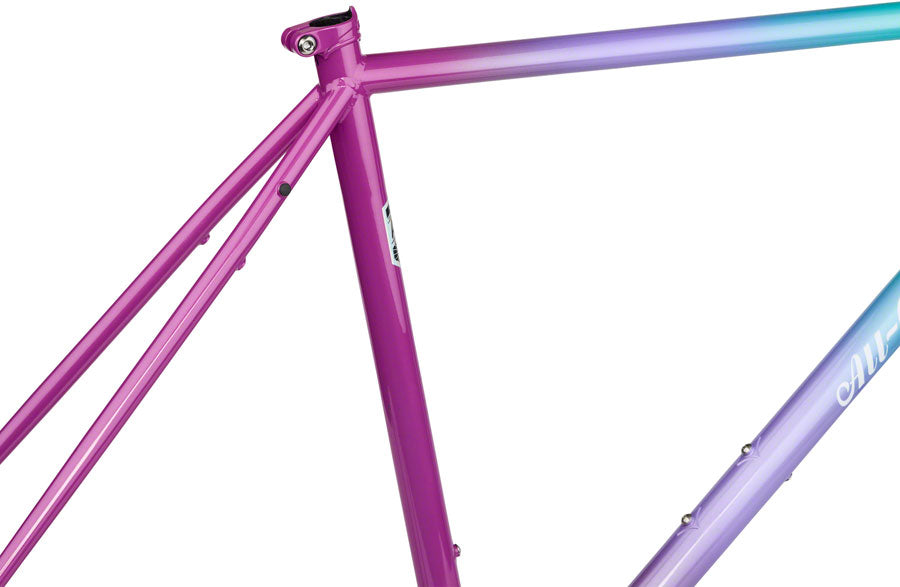 All City Cosmic Stallion Steel Bike Frameset - 650b/700c Wheels, Mermaid Fade Color, 58cm Size | Perfect for Urban Commuting & Gravel Road Adventures
