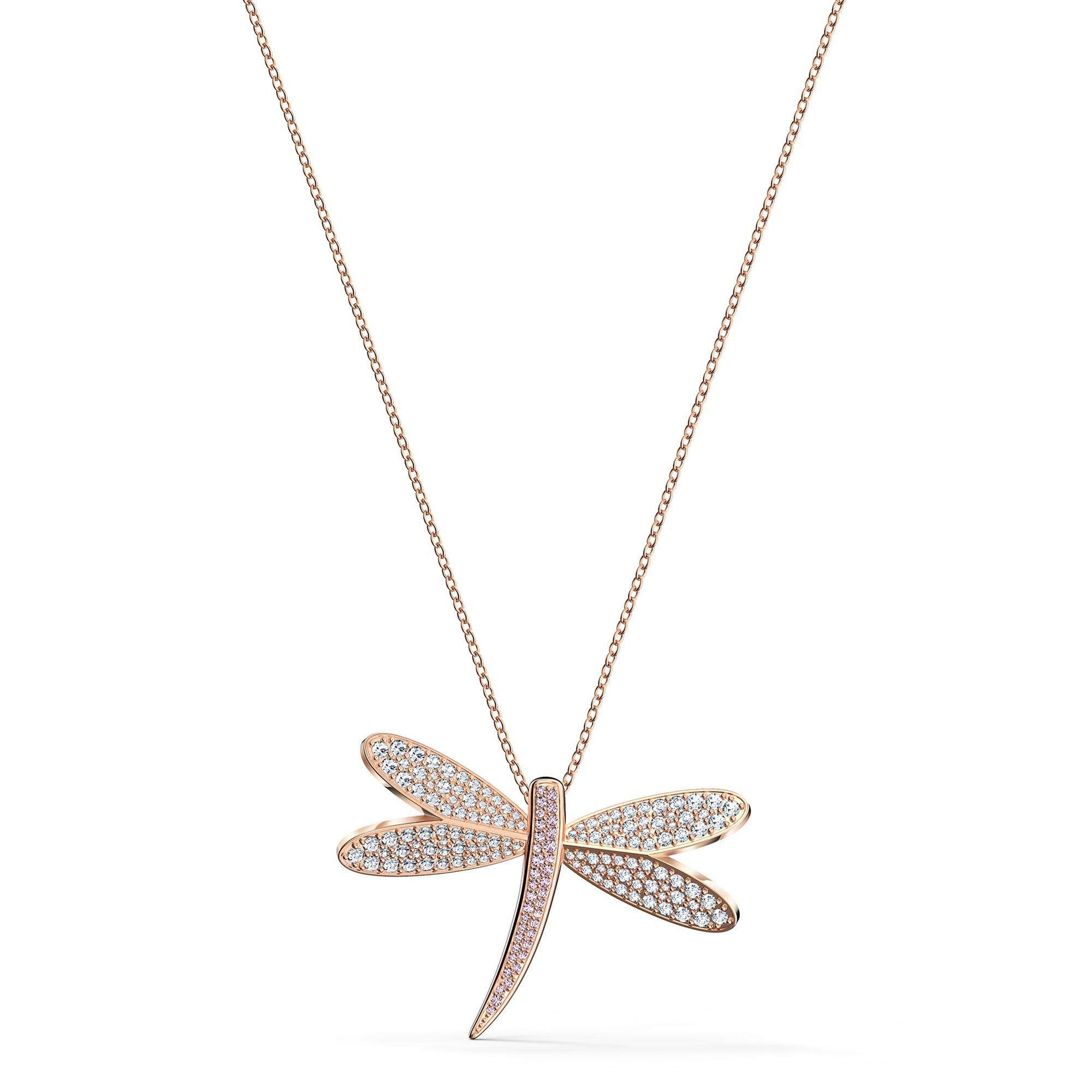 Swarovski Crystal Eternal Flower Necklace for Women - Elegant Rose Gold Pendant Jewelry Gift for Anniversary, Valentine's Day & Special Occasions | Perfect for Weddings, Date Nights & Formal Events