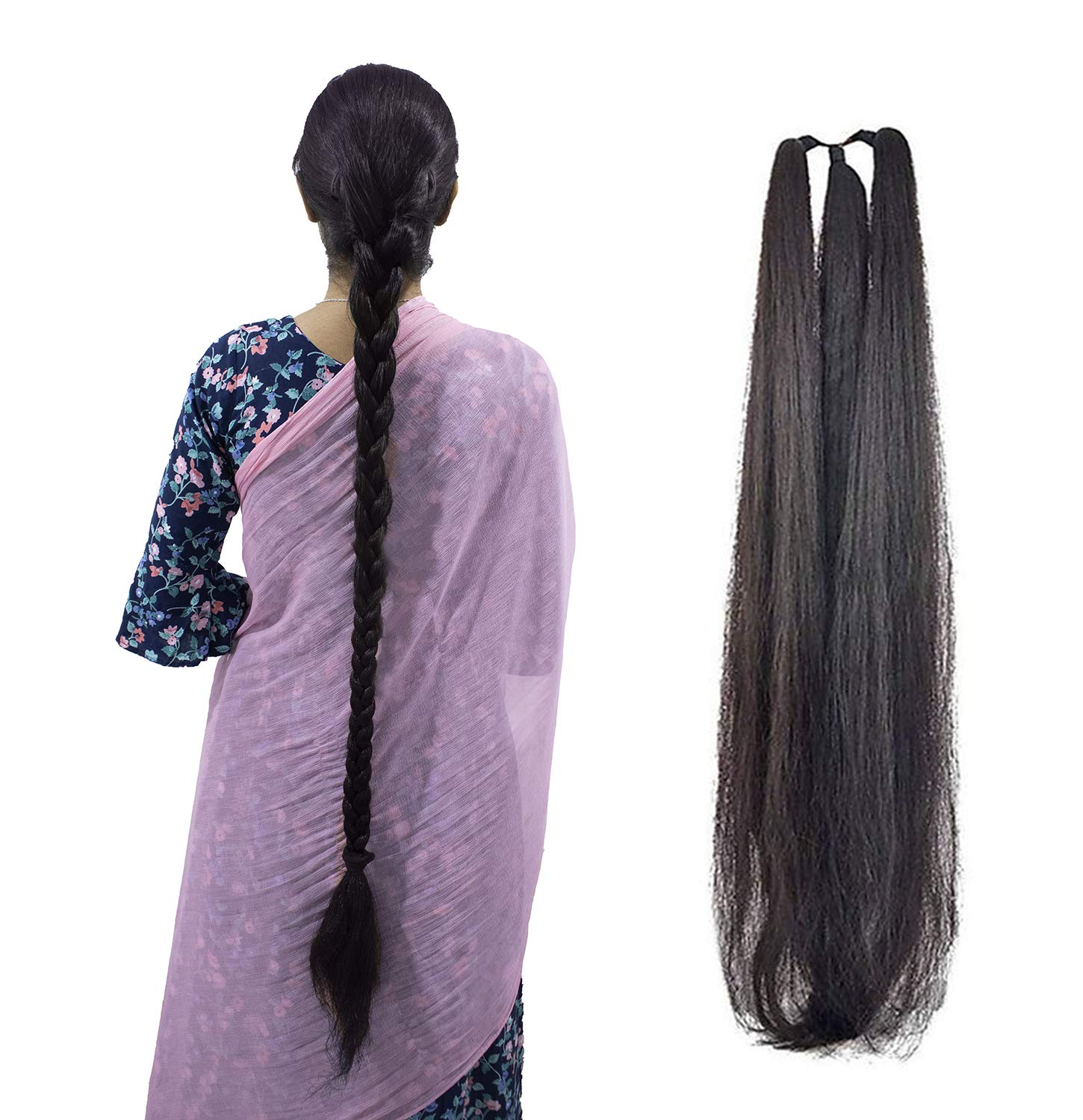 VIEWS Synthetic Hair Parandi - Hair Choti Extension for Women & Girls (Black, Pack of 1) | Perfect for Weddings, Parties & Traditional Hairstyles