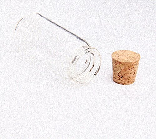 24pcs 10ml Clear Glass Jars with Cork Stoppers - Small Glass Bottles for DIY Crafts, Home Decor, Wedding Favors & Party Supplies - Perfect for Essential Oils, Spices, Beads Storage & Gift Packaging