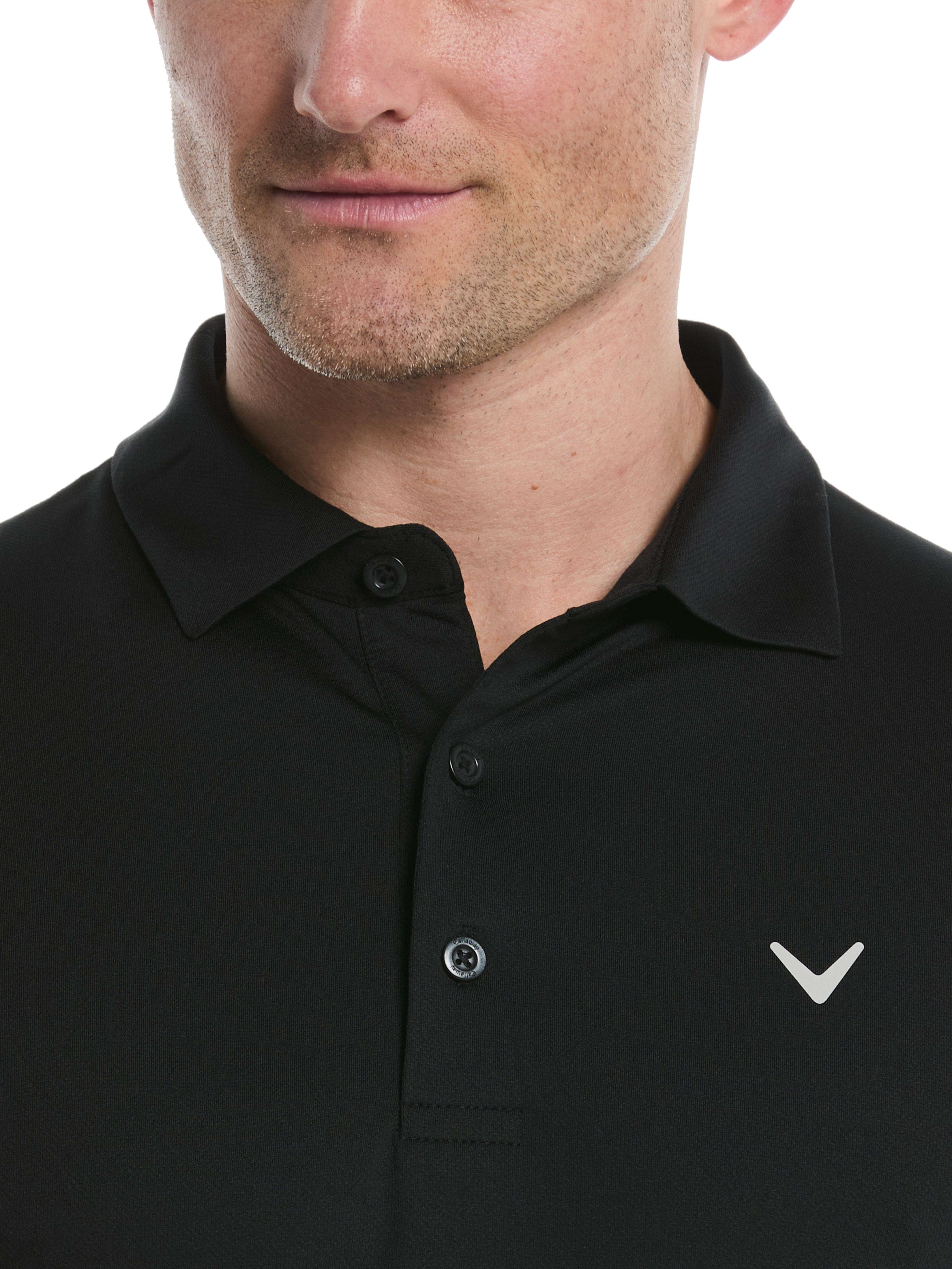 Men's Breathable Micro Hex Solid Golf Polo Shirt - Moisture Wicking & UV Protection for Golf, Casual Wear & Outdoor Activities