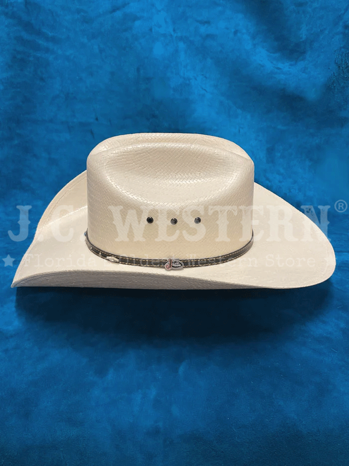 Justin JS1156BKHL4004 10X Black Hills Straw Cowboy Hat in Ivory - Perfect for Western Rodeos, Country Music Festivals & Outdoor Adventures