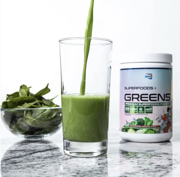 Organic Superfoods & Greens Powder - Strawberry Banana Flavor | Vegan, Gluten-Free, Nutrient-Rich Supplement for Smoothies, Shakes & Healthy Lifestyles