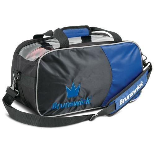Brunswick Crown Double Tote Royal Bowling Bag - Premium 2-Ball Bowling Bag with Shoulder Straps for Men & Women - Perfect for League Play, Tournaments & Practice Sessions