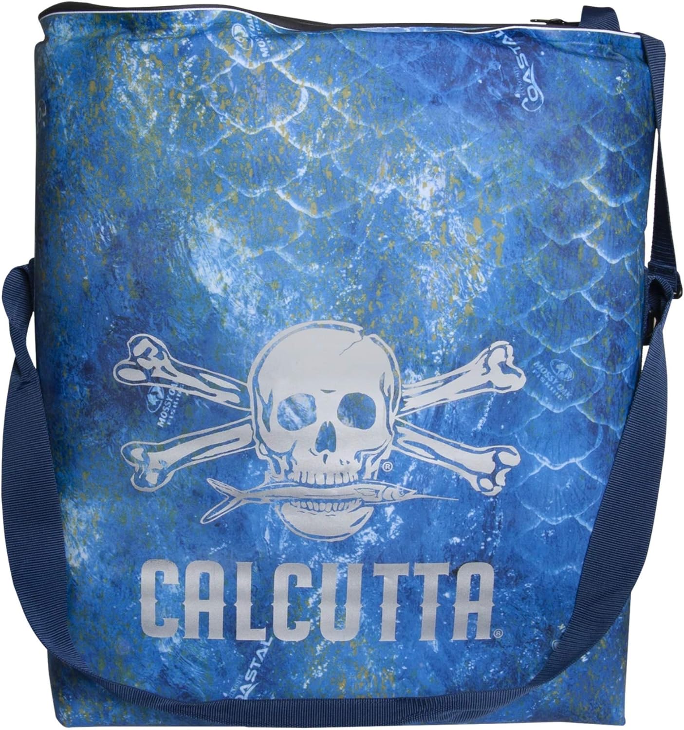 Calcutta Pack Fish Cooler 68x24 - Mossy Oak Shoreline Camo - Heavy Duty Insulated Cooler for Fishing, Hunting & Outdoor Adventures - Perfect for Beach, Boat & Camping Trips