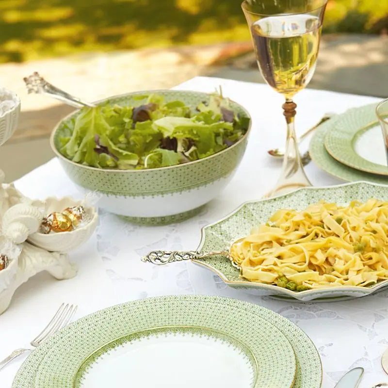 Apple Lace 5-Piece Place Setting - Elegant Dinnerware Set for Formal Dining, Wedding Registry & Holiday Entertaining