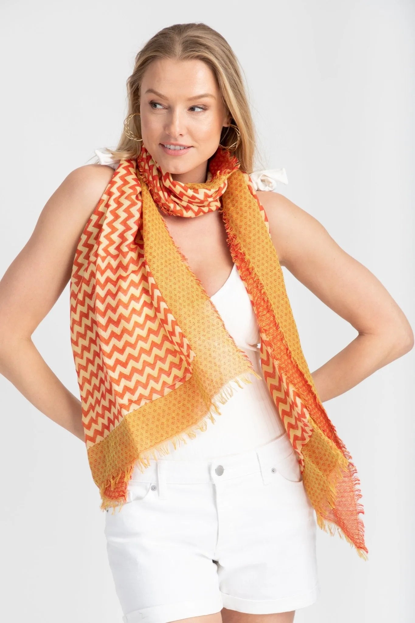 Stylish Mabel Chevron Scarf - Soft Winter Fashion Accessory for Women - Perfect for Cold Weather, Office & Outdoor Activities