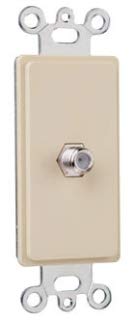 On-Q 26CATVI Premolded Voice/Video Wall Plate - Ivory - Ideal for Home Theater, Office Networking & Smart Home Installations