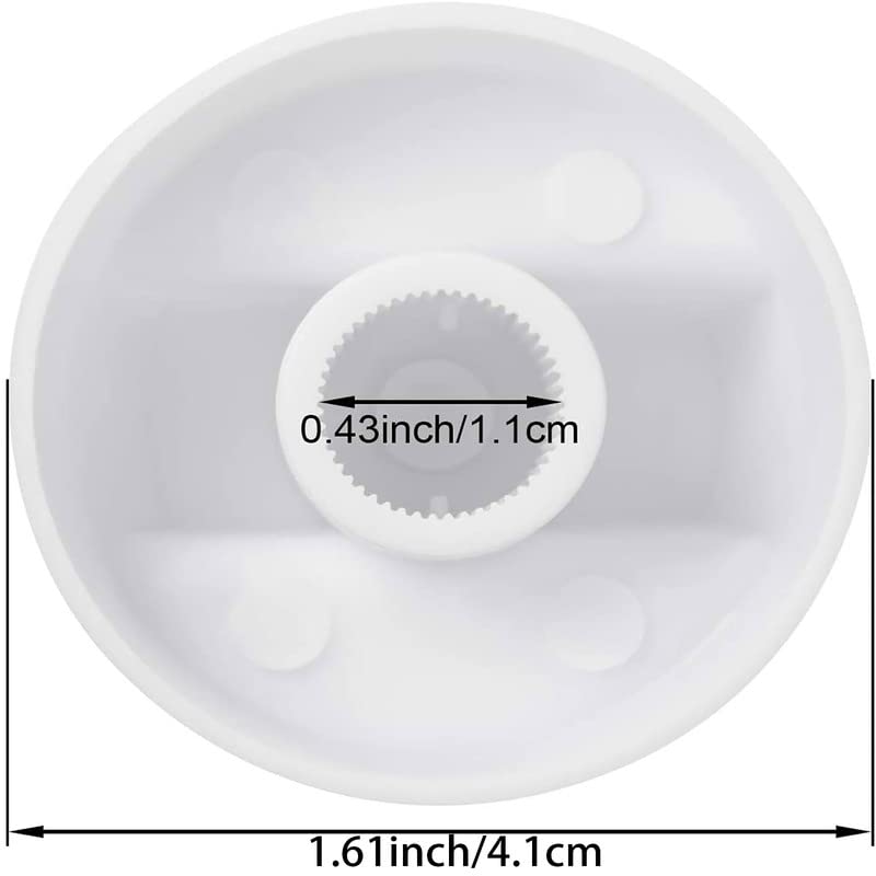 Jetec 4-Pack Universal Oven Knobs Replacement with 12 Adapters - Fits Most Stoves, Ranges & Appliances - Durable White Control Knobs (Check Dimensions Before Purchase) - Perfect for Kitchen Upgrades & Appliance Repairs