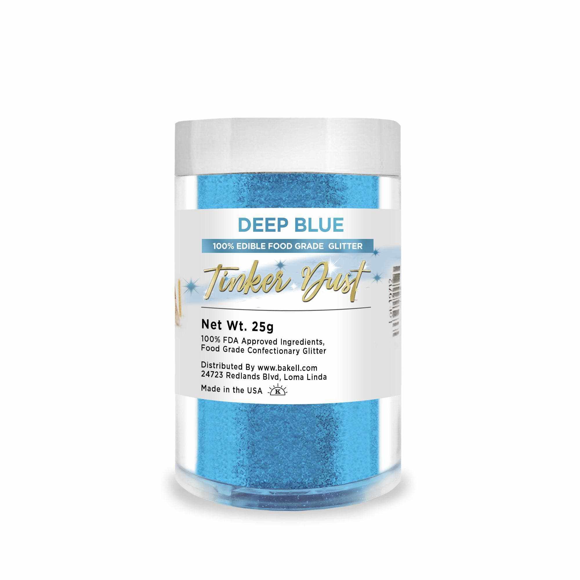 Deep Blue Edible Glitter for Baking & Cake Decorating | Tinker Dust® | Perfect for Cupcakes, Cookies, Desserts & DIY Crafts