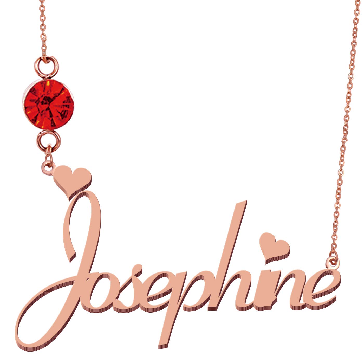 Personalized Name Necklace with Birthstone - Custom Engraved Jewelry for Women - Perfect Gift for Birthday, Anniversary & Valentine's Day - Elegant Everyday Wear & Special Occasions