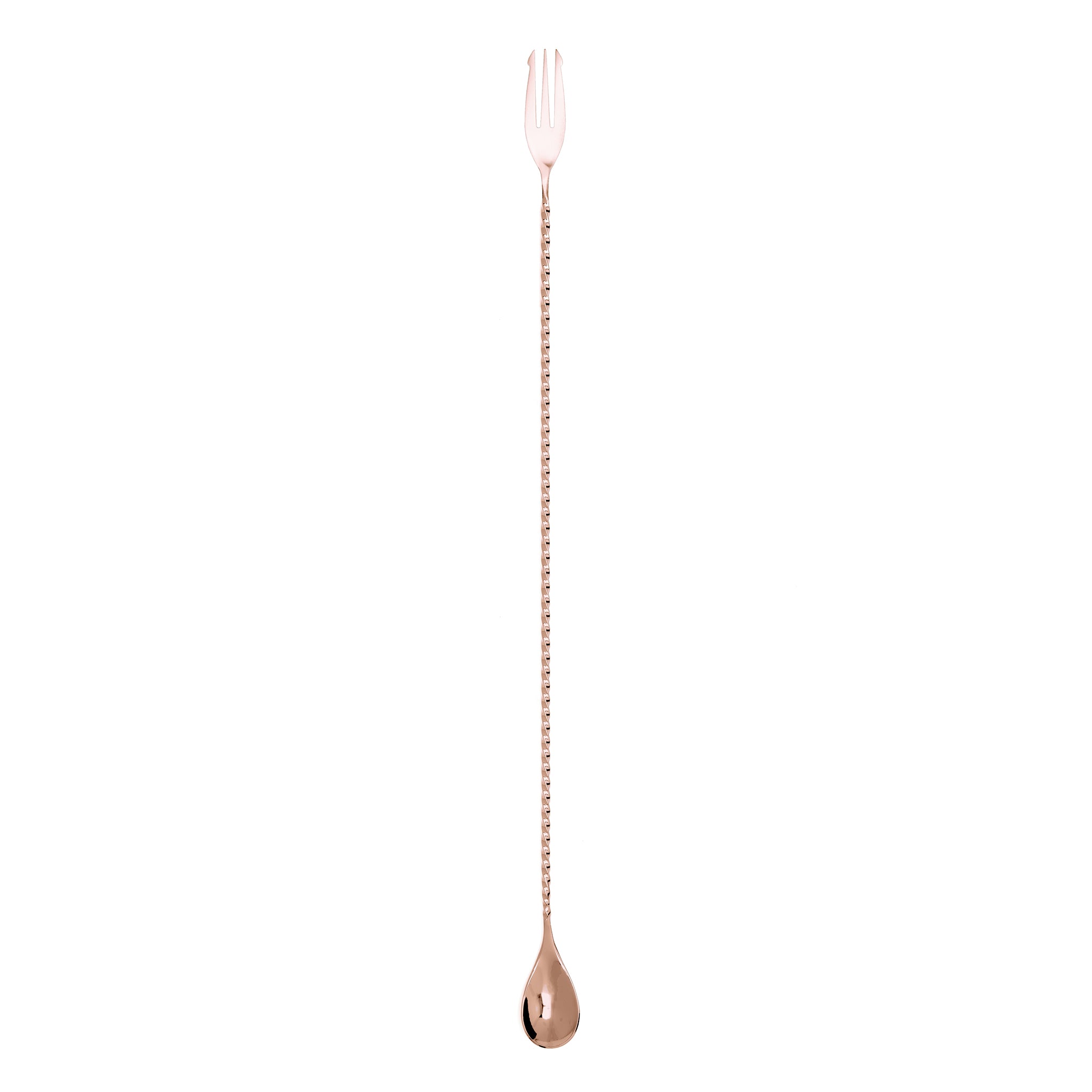 Premium TRIDENT BARSPOON - 50cm Copper Plated Cocktail Mixing Spoon for Bartenders - Perfect for Crafting Martinis, Mojitos & Classic Cocktails at Home Bars or Professional Mixology