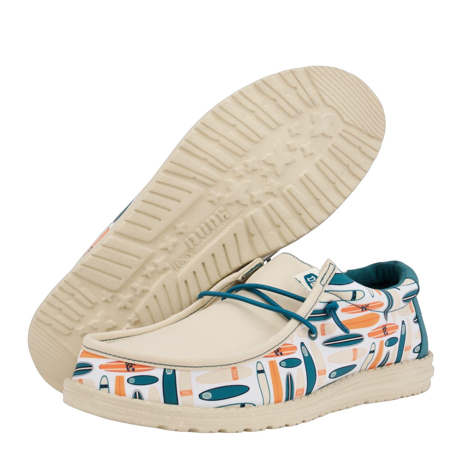Hey Dude Men's Wally Surfboard Slip-On Loafers - Comfortable Casual Shoes for Men | Perfect for Beach, Travel & Everyday Wear