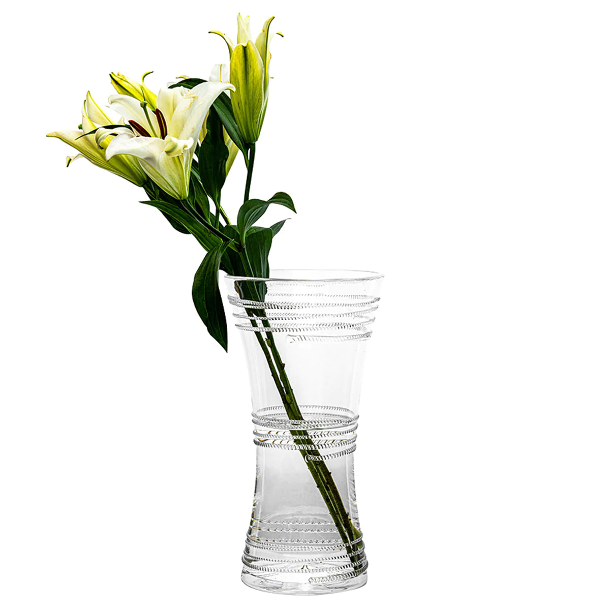 Juliska Ella Corset Vase - Handcrafted Ceramic Floral Vase for Home Decor, Wedding Centerpieces & Tabletop Arrangements