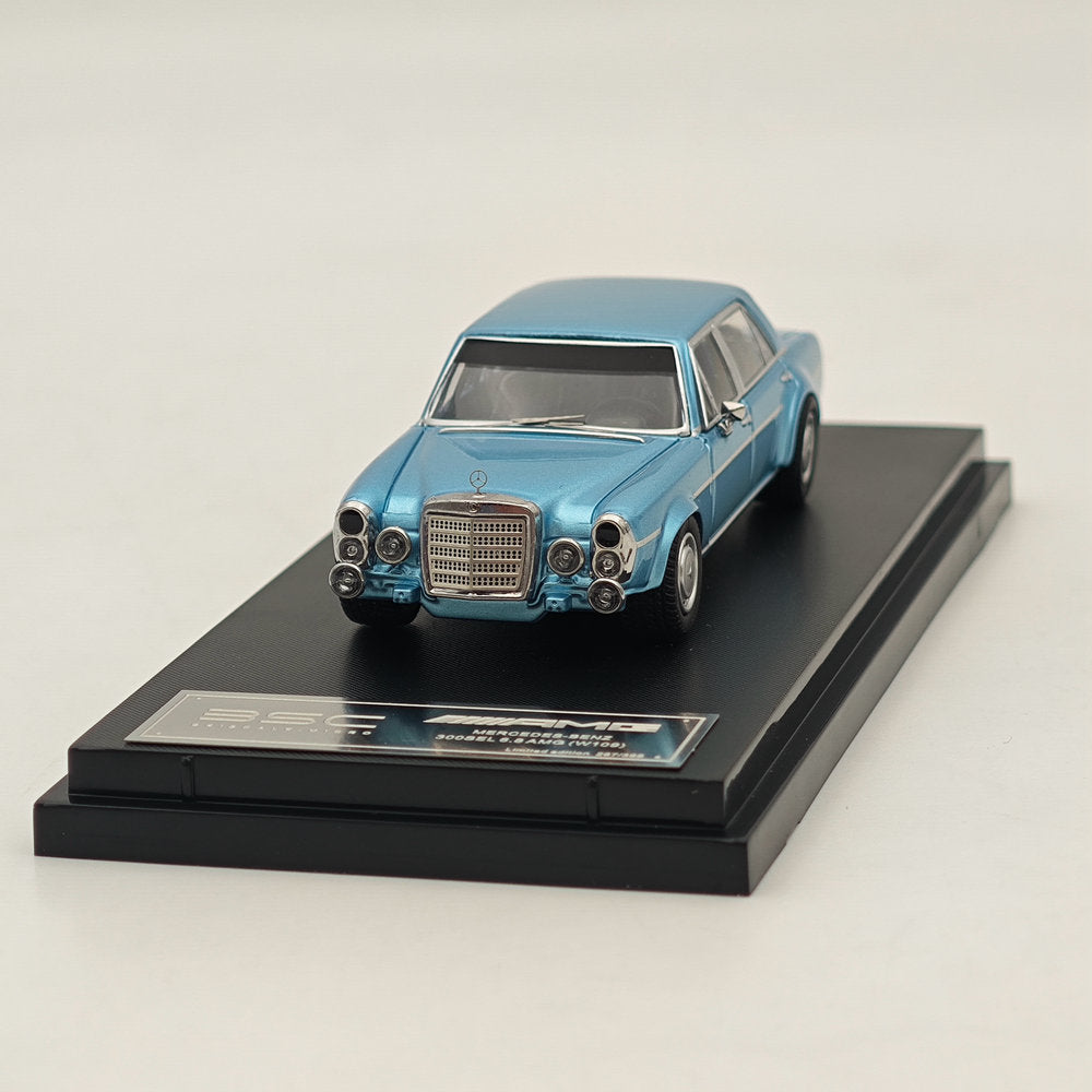 1:64 Scale Mercedes Benz 300SEL W109 AMG Blue Diecast Model Car - Collectible Toy for Display, Gifts & Racing Enthusiasts - Perfect for Home Decor, Office Display and Car Collections