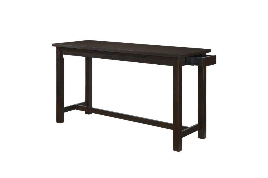 Modern Espresso Counter Height Dining Table Set with Built-in USB Charging Ports - Perfect for Small Spaces, Kitchens, and Breakfast Nooks