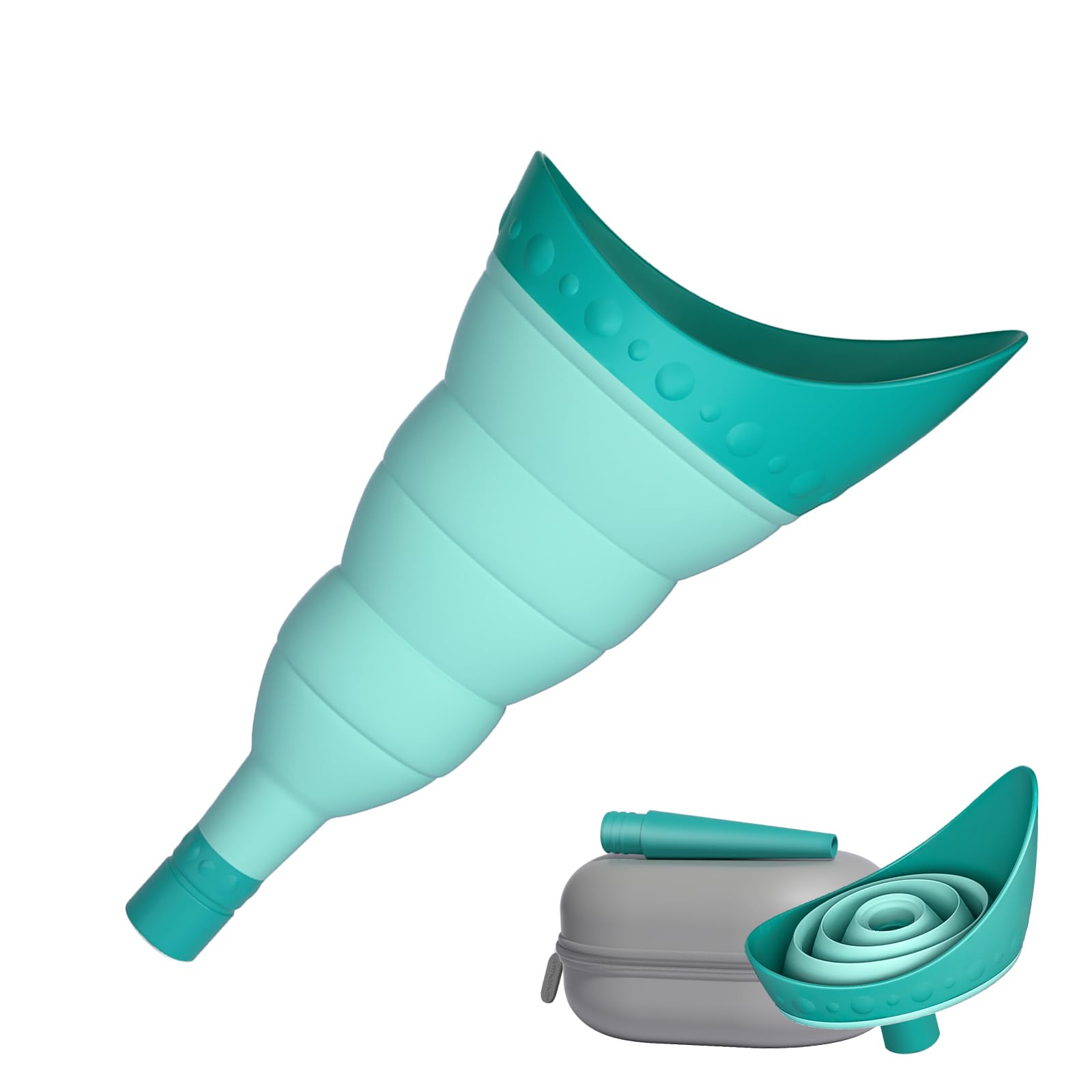 **TRIPTIPS Foldable Female Urinal Device - Portable She Pee Cup for Women, Travel Pee Funnel with Tube Case - Ideal for Camping, Hiking & Road Trips**