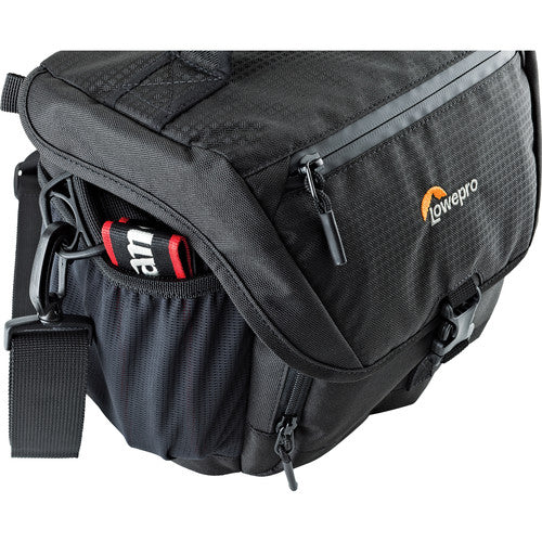 Lowepro Nova 170 AW II DSLR Camera Shoulder Bag - Waterproof Black Camera Case for Photographers - Perfect for Travel, Hiking & Outdoor Photography