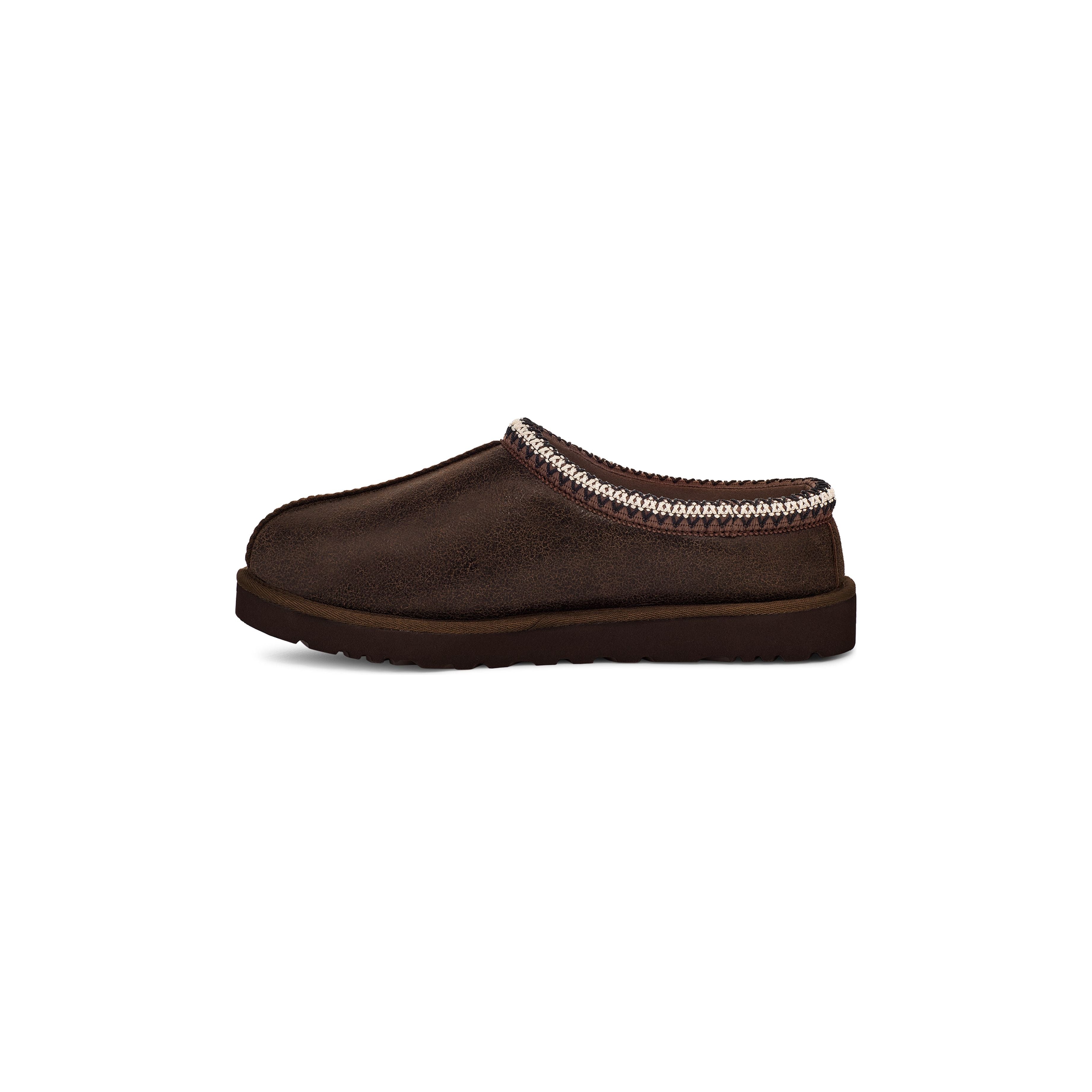 UGG Men's Tasman Slippers - Distressed Burnt Cedar Suede Indoor/Outdoor House Shoes for Cozy Home & Backyard Comfort