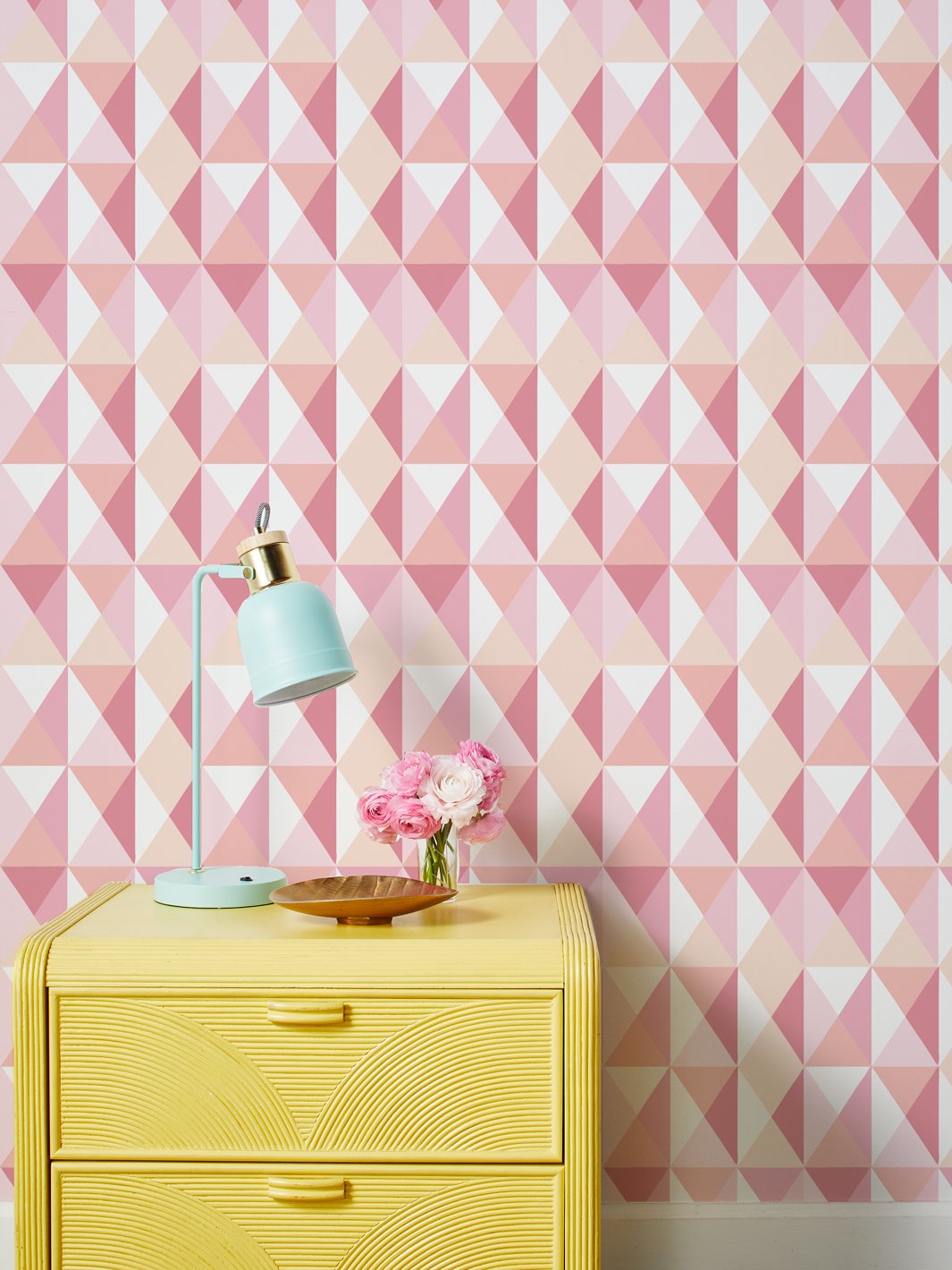 Fisher Price™ Geo Wallpaper - Pink Geometric Design for Nursery, Kids Room & Playroom Decor - Perfect for Baby Girls' Bedroom & Play Area