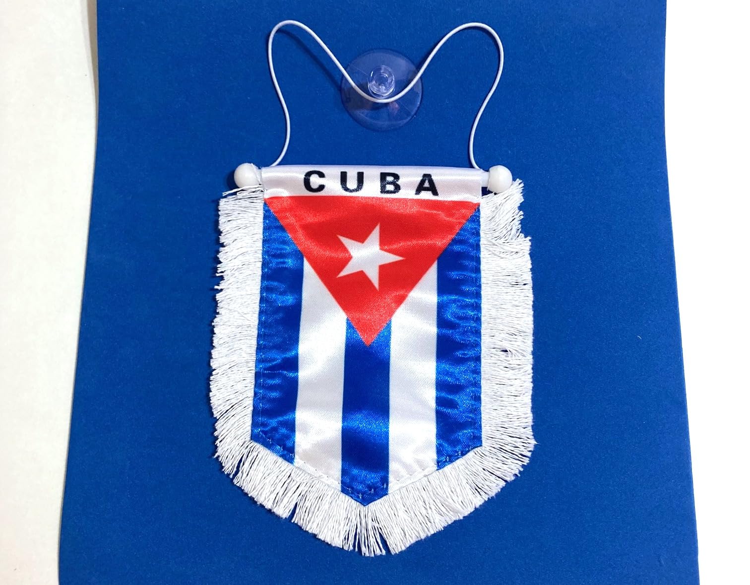 Cuban Car Flag Rearview Mirror Accessories - Cuba Flags with White Trim for Cars, Trucks & SUVs | Perfect for Sports Events, Parades & National Pride Displays