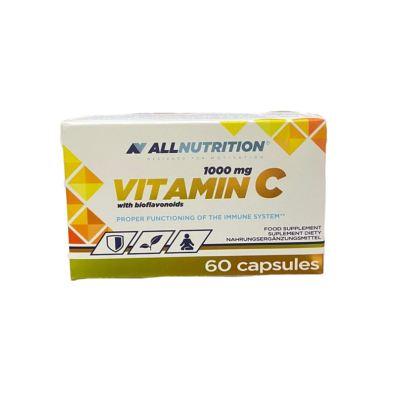 Allnutrition Vitamin C with Bioflavonoids 1000mg - 60 Capsules for Immune Support & Antioxidant Protection - Perfect for Daily Wellness & Cold Season Defense