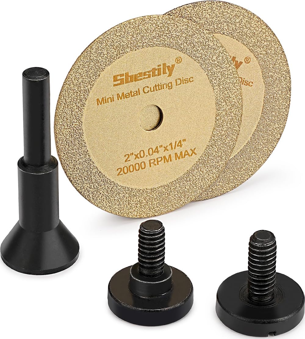 2 Inch Diamond Cutting Wheel for Metal, Stainless Steel, Nuts, Bolts - Die Grinder Cut Off Wheel Attachment for Rotary Tools - Perfect for Cutting Gypsum, Ceramic, Glass & PVC Pipes in DIY Projects and Metal Fabrication