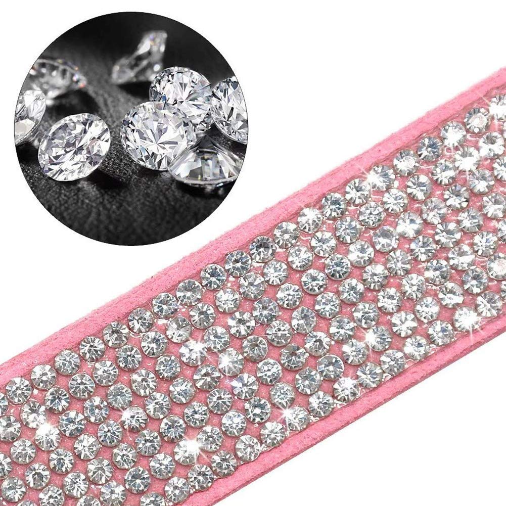 Sparkling Rhinestone Dog Collar & Leash Set with Crystal Diamonds - Glamorous Pet Accessories for Small & Medium Dogs | Perfect for Parties, Weddings & Special Occasions