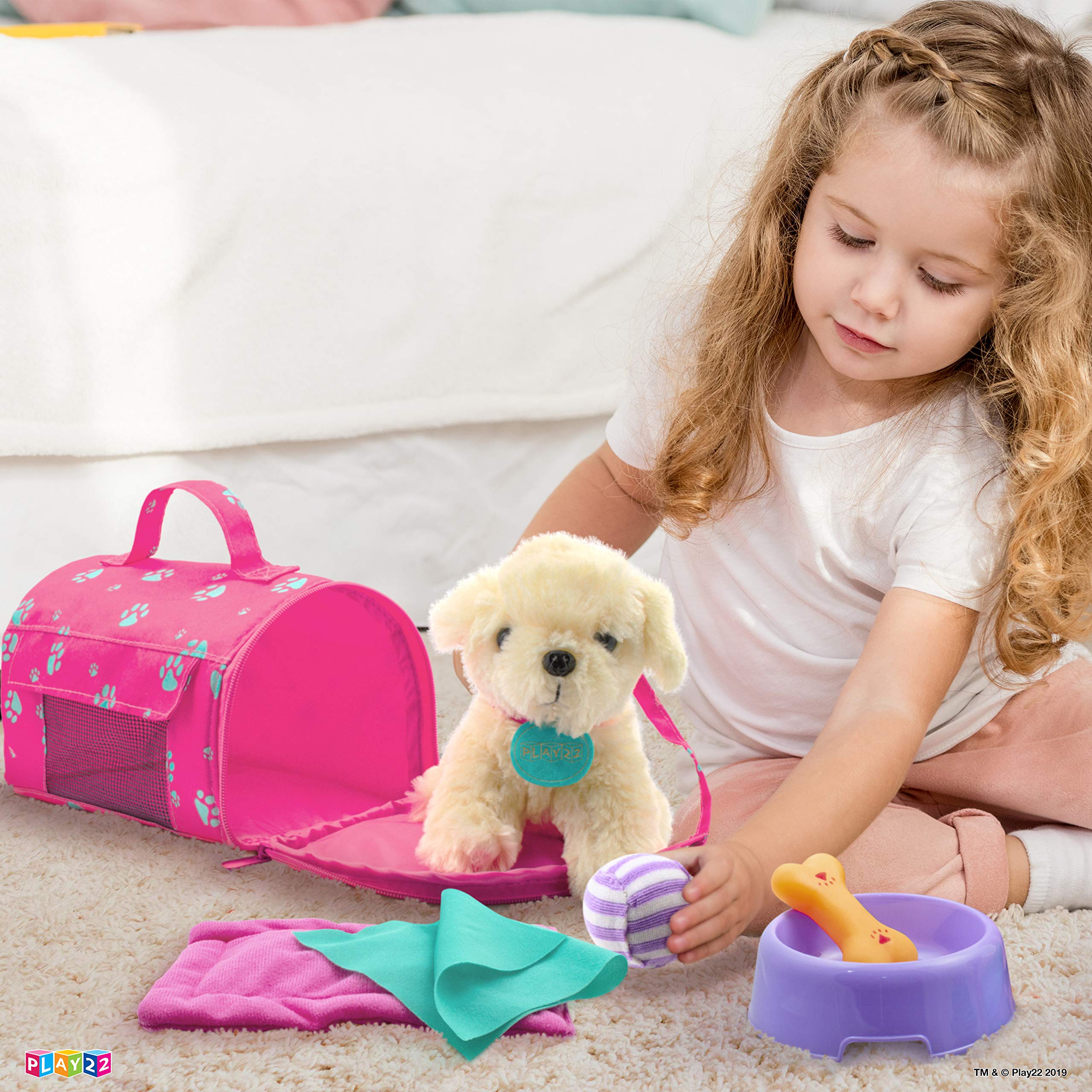 Play22 Plush Puppy Doll Set - 9PCS Kids Toys for 18