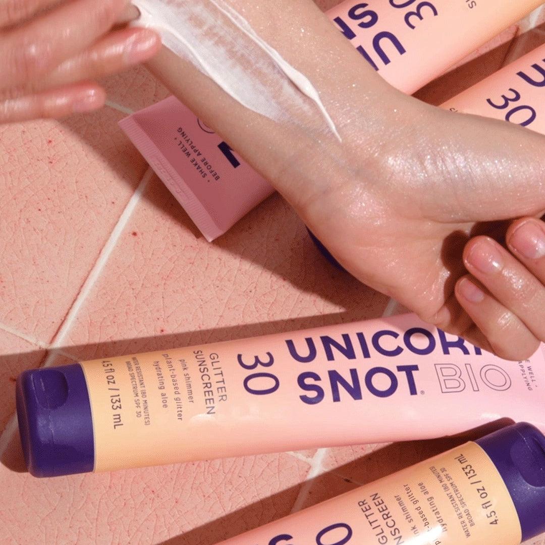 Unicorn Snot Glitter Sunscreen Lotion SPF 50 - Vegan, Water-Resistant, Shimmering Sun Protection for Kids & Adults - Perfect for Beach, Pool, and Outdoor Activities