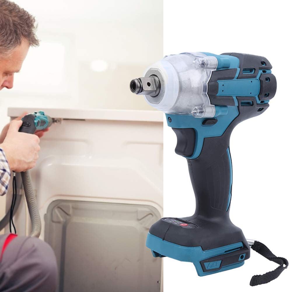 21V Rechargeable Brushless Electric Impact Wrench - 1/2 Inch Compact Cordless Power Tool with Battery - Perfect for Automotive Repair, Construction & DIY Projects