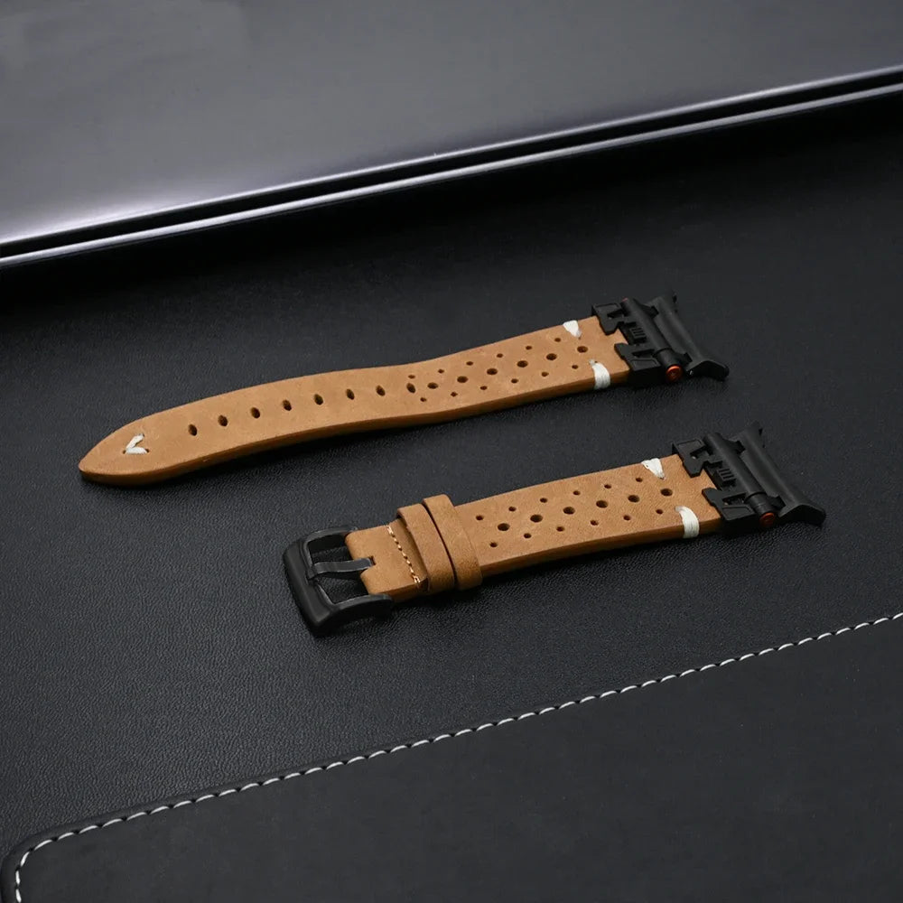 Premium Rocco Galaxy Ultra Leather Band for Smartwatches - Durable & Stylish Watch Strap for Men & Women - Perfect for Work, Gym & Everyday Wear