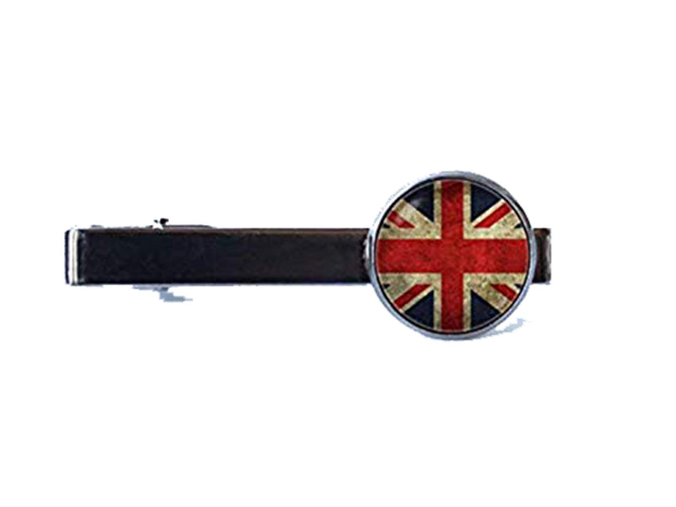 Union Jack Tie Clip - UK Flag British Flag Tie Bar for Men | Patriotic Jewelry Gift for Father, Husband & Loved Ones | Perfect for Weddings, Business Meetings & Formal Events