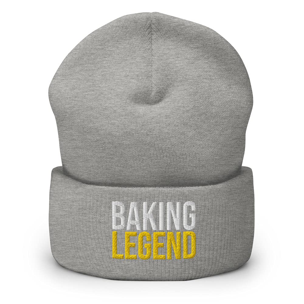Baking Legend Hat - Embroidered Cuffed Beanie for Chefs & Food Lovers | Perfect for Baking, Cooking & Kitchen Fashion