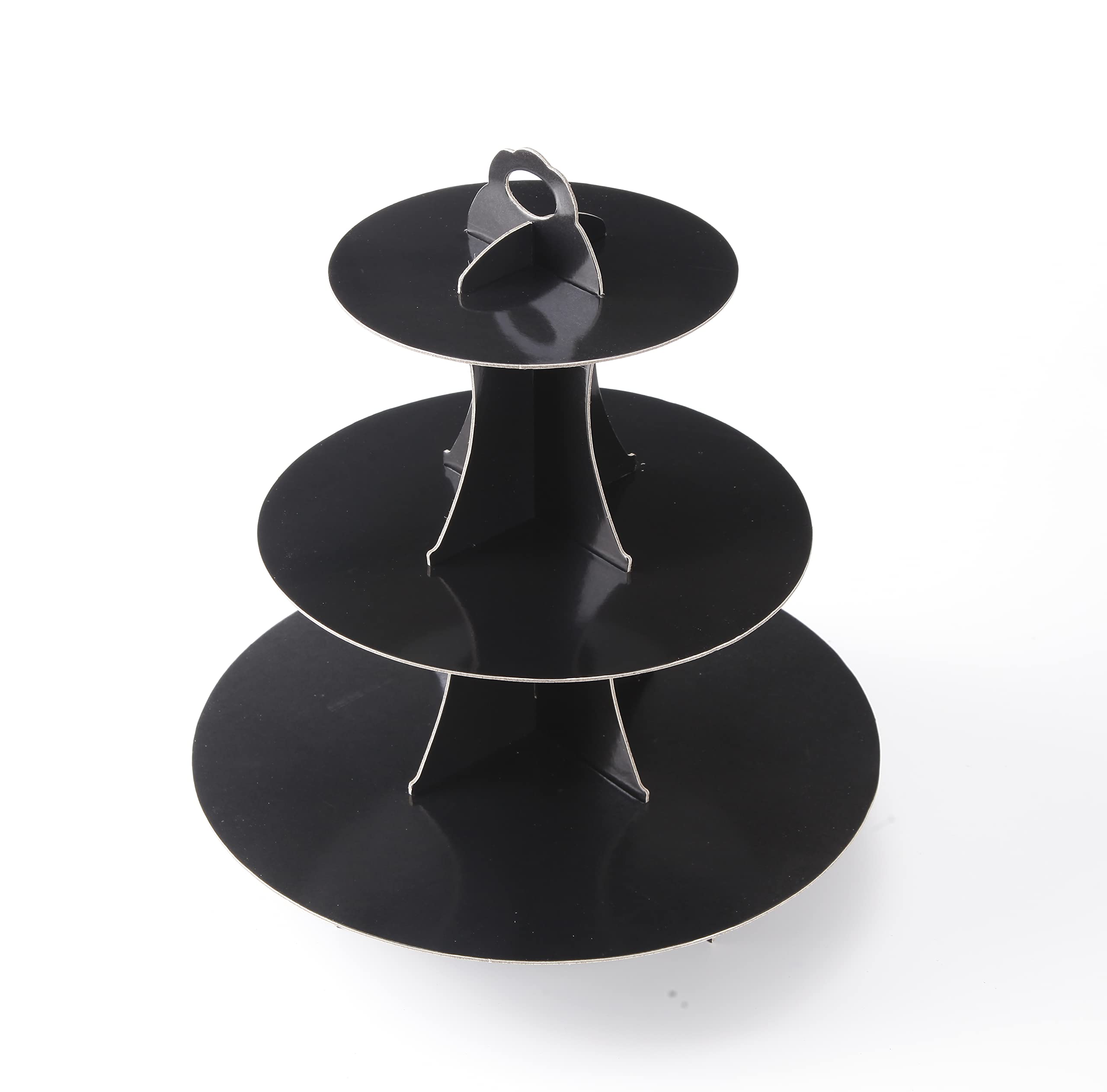 2-Pack 3-Tier Black Cupcake Stand - 12