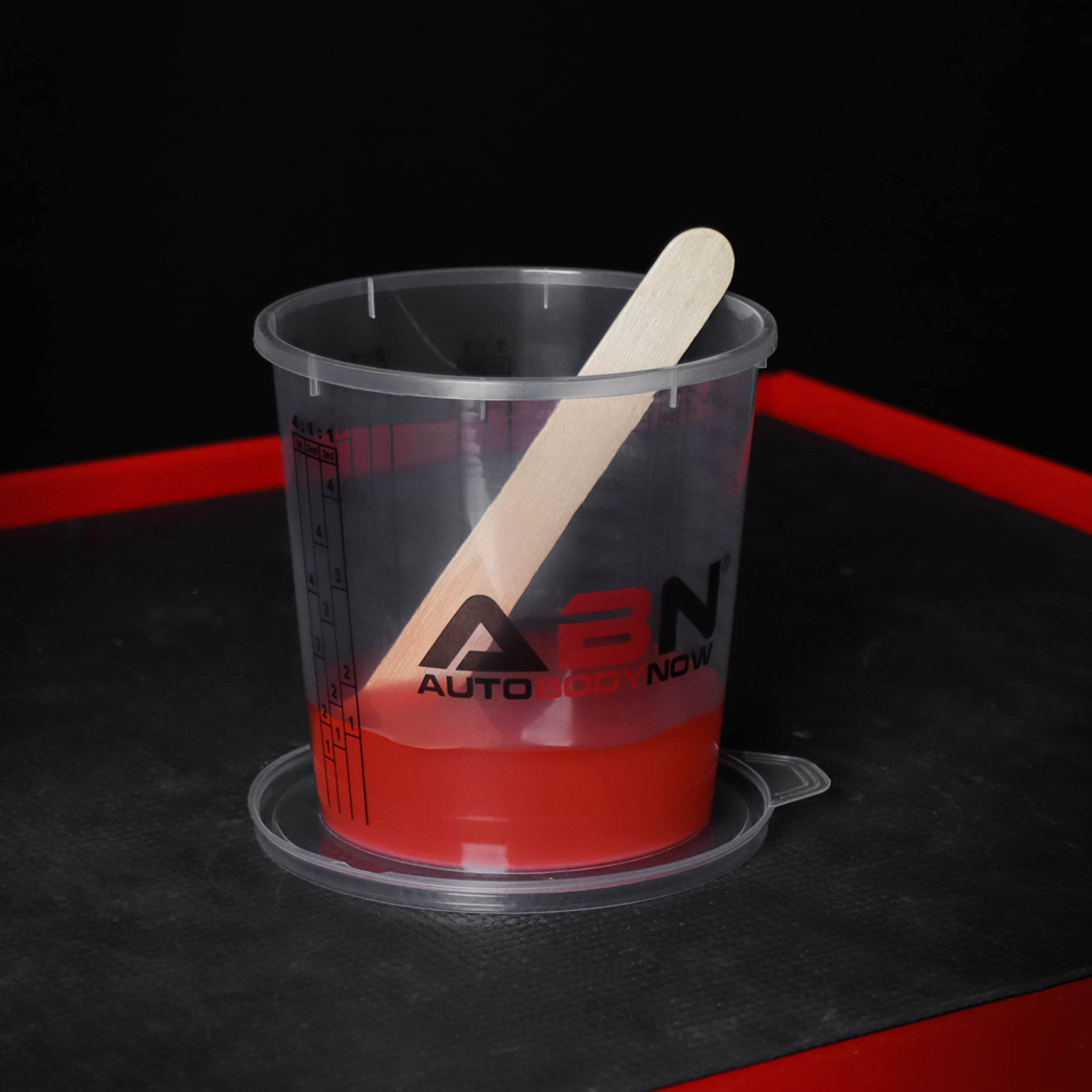 ABN 10oz Plastic Paint Mixing Cups - 100 Pack with 12 Lids for Epoxy Resin, Activators, Thinners & Automotive Paint - Perfect for DIY Projects, Art Crafts, and Auto Body Repair