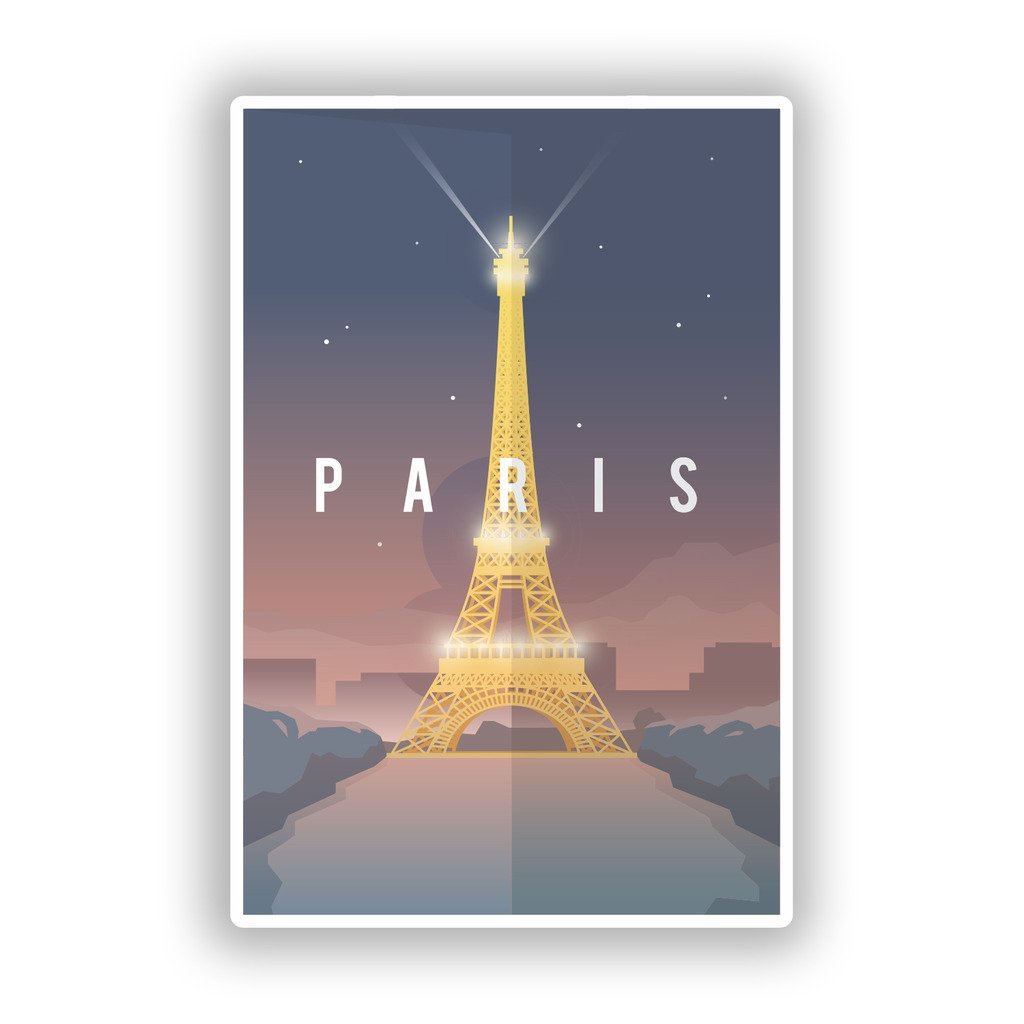 Paris Eiffel Tower Vinyl Sticker Decal - Waterproof 5