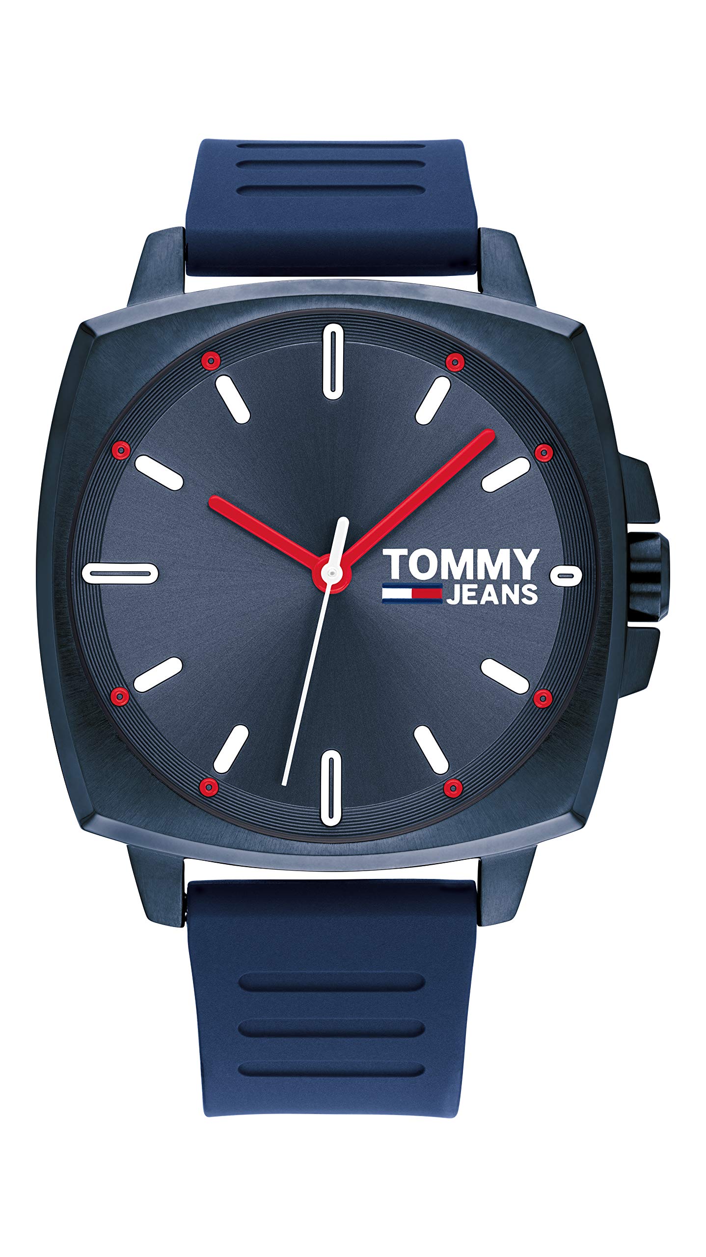 Tommy Jeans Men's Blue Quartz Stainless Steel & Silicone Strap Casual Watch 1791865 - Perfect for Everyday Wear, Office & Outdoor Activities