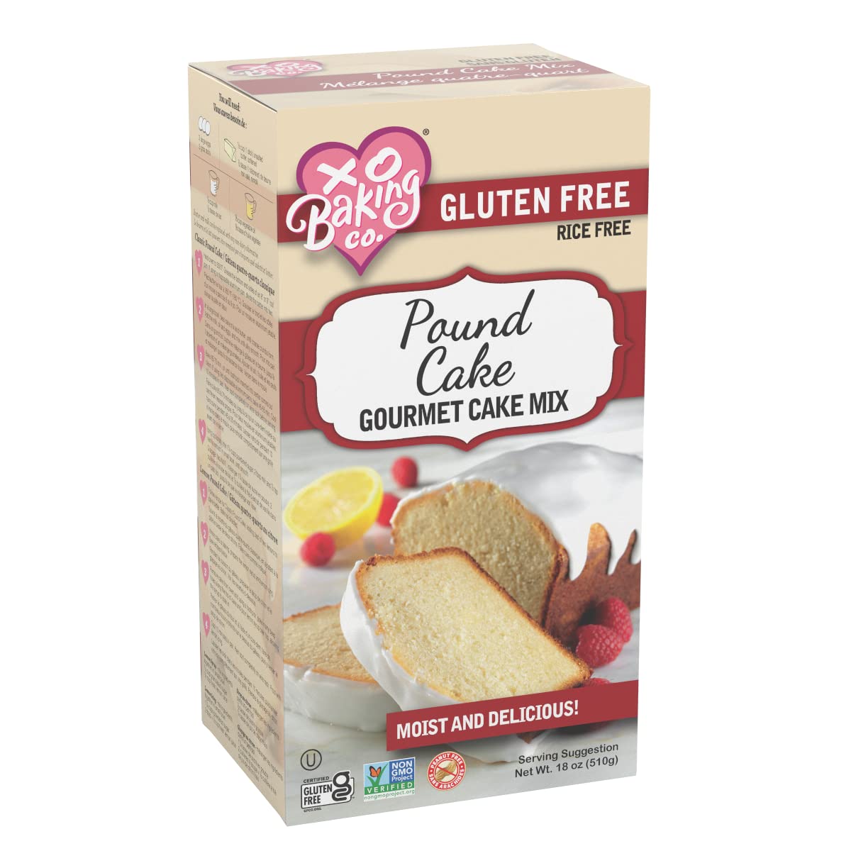 XO BAKING Gluten Free Pound Cake Mix 510g - Delicious & Easy to Make, Perfect for Holidays, Parties & Special Occasions