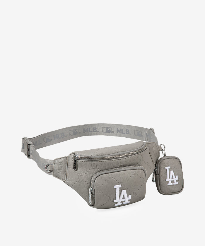 MLB Los Angeles Dodgers Official Logo Waist Pack - Crossbody Belt Bag for Men & Women - Perfect for Sports Games, Concerts & Travel